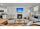 Cozy living room featuring a fireplace, comfortable seating, and a stylish coffee table at 119 Loon Dr, Summerville, SC 29483