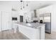 Modern kitchen with stainless steel appliances, a large island, ample storage, and bright lighting at 121 Dotson St, Harleyville, SC 29448