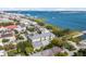 Overhead view showcases proximity to waterfront and bridge, set among lush landscaping at 15 N Adgers Wharf, Charleston, SC 29401