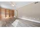 Empty bedroom showcasing light wood flooring and a built-in bookshelf at 1652 Lauda Dr, Mount Pleasant, SC 29464