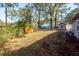 Backyard with storage shed and mature trees at 20 Stratton Dr, Charleston, SC 29420