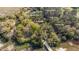 Aerial view of this private 7.2 acre property with mature trees, a pond, and a private drive at 2480 Royal Oak Dr, Johns Island, SC 29455