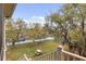 Scenic backyard with lush greenery and a charming picnic table near the water at 2480 Royal Oak Dr, Johns Island, SC 29455