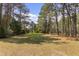 Large backyard featuring mature trees and lush green grass at 2480 Royal Oak Dr, Johns Island, SC 29455