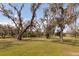 Expanse of lawn featuring mature trees that are covered in Spanish moss with a clear sky above at 2480 Royal Oak Dr, Johns Island, SC 29455