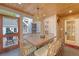 Casual outdoor dining area with seating for six and a view of the backyard at 304 Bank St, Mount Pleasant, SC 29464