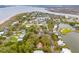 An island neighborhood with colorful houses, ponds and streets extending to the shoreline at 3510 Myrtle St, Edisto Island, SC 29438