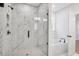 Elegant bathroom with large glass shower, soaking tub, and modern fixtures at 355 Wappoo Trace Ln, Summerville, SC 29486
