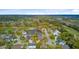 Areal view showcases houses in a community surrounded by lush trees with a pond and ocean in the background at 3584 Somerset Hills Ct, Mount Pleasant, SC 29466