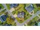 Aerial view of the home showcasing its curb appeal, landscaping, and neighborhood at 3584 Somerset Hills Ct, Mount Pleasant, SC 29466
