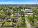 Overhead view showcasing a residential area with mature trees, community amenities, and well-maintained properties at 402 N Hickory Street St, Summerville, SC 29483