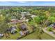 Neighborhood aerial view showing homes with lush landscaping, mature trees and community buildings at 402 N Hickory Street St, Summerville, SC 29483