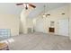 Large bonus room with vaulted ceilings, neutral carpet, and ample natural light from several windows at 4029 Gift Blvd, Johns Island, SC 29455