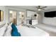 Comfortable bedroom featuring an ensuite bathroom, modern finishes, kitchenette, and stylish décor at 4060 S Rhett Ave, North Charleston, SC 29405