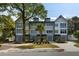 Contemporary townhome complex with garages and individual driveways, landscaped yards, and modern architectural design at 4060 S Rhett Ave, North Charleston, SC 29405