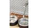 Stylish dog wash station with black and white patterned tile at 4310 Stonehouse Cir, Awendaw, SC 29429
