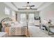 Bedroom featuring a ceiling fan, natural lighting, and comfortable furnishings at 5560 Alpine Dr, Summerville, SC 29483