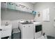 Functional laundry room with modern appliances, utility sink, and overhead storage at 5560 Alpine Dr, Summerville, SC 29483