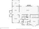 Detailed floor plan showing the layout of the first floor, including the kitchen, living room, and bedroom at 597 Oyster Rake Dr, Kiawah Island, SC 29455