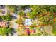 Aerial shot displays the property lines, outlining the home's location within the residential area at 617 Hampton St, Walterboro, SC 29488