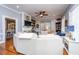 Cozy living room with hardwood floors, plush sofas, and custom built-ins at 617 Hampton St, Walterboro, SC 29488