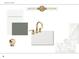 This Primary bathroom features stylish fixtures, including a modern vanity light and a sleek golden faucet at 715 Blueway Ave, Summerville, SC 29486