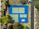 Aerial view of community sports courts featuring tennis, basketball, and pickleball at 956 Provincial Cir, Mount Pleasant, SC 29464