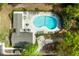 Aerial view of a community pool with ample lounge chairs and a separate shallow area at 956 Provincial Cir, Mount Pleasant, SC 29464