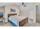 Bright bedroom with high ceiling and poster art at 109 Dan Miler Ln, Summerville, SC 29483