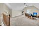 Bonus room with vaulted ceilings, ceiling fan, and TV at 109 Dan Miler Ln, Summerville, SC 29483