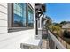 Balcony with table, chairs, and overhead lighting at 1213 Gatch Ct, Mount Pleasant, SC 29464