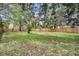 Large backyard with lush greenery and a sturdy wooden fence, perfect for outdoor activities and privacy at 1249 Sumner Ave, North Charleston, SC 29406