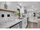 Modern kitchen features white cabinets, stainless steel appliances, and marble countertops at 1249 Sumner Ave, North Charleston, SC 29406