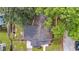 Aerial view of roof and surrounding foliage, showcasing the roof's condition and property borders at 1249 Sumner Ave, North Charleston, SC 29406