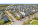 Aerial view of property in a neighborhood with manicured lawns and walkable streets near the coast at 1555 Willtown St, Daniel Island, SC 29492