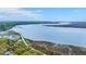 Aerial view of river and residential areas close to the coast and the ocean at 1673 Mcclain St, Charleston, SC 29407