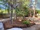Picturesque backyard featuring lush landscaping, vibrant flowering bushes, mature trees, and wooden fencing at 2000 Gray Battery Court Ct, Mount Pleasant, SC 29464