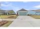 Charming one-story home featuring long driveway, manicured lawn, and a two-car garage at 202 Garden Gate Way, Summerville, SC 29486