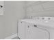 Well-equipped laundry room featuring a washer and dryer set with wire shelving above at 202 Garden Gate Way, Summerville, SC 29486