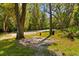 Dog park with trees, picnic tables, trash cans, and hydrant at 2519 Rutherford Way, Charleston, SC 29414