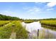 Community waterway surrounded by marsh and grassy banks at 2519 Rutherford Way, Charleston, SC 29414