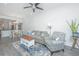 Spacious living room with comfortable seating and view of the dining area and kitchen at 3466 Yarmouth Dr, Mount Pleasant, SC 29466