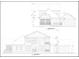 Detailed rear elevation of the home showcases architectural design and dimensions at 4155 Jean Laffite Rd, Hollywood, SC 29449