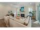 Cozy living room with a fireplace, comfortable seating, and stylish decor at 4155 Jean Laffite Rd, Hollywood, SC 29449