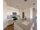 Spacious kitchen island featuring granite countertops and stainless steel sink at 434 Pender Woods Dr, Summerville, SC 29486
