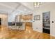 Kitchen with breakfast bar, hardwood flooring, walk-in pantry and recessed lighting at 104 Leighton Ct, Summerville, SC 29485