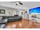 Comfortable living room complete with hardwood floors, plush seating, and a bright window for ample natural light at 1252 Wild Goose Trl, Summerville, SC 29483