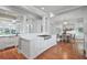Open kitchen featuring a large island, breakfast area, and sleek countertops at 126 Balfour Dr, Charleston, SC 29492