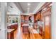 Gourmet kitchen with stainless steel appliances, custom wood cabinets and stone countertops at 1954 Sandy Point Ln, Mount Pleasant, SC 29466