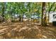 Spacious backyard with mature trees, a wooden fence, and ample space for outdoor living and entertaining at 2122 Commander Rd, North Charleston, SC 29405